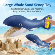 (Large Whale) Kids Beach Toy Set - Crab Pincers & Sand Shovel