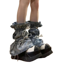 Streetstyle Socken mit Kordelzug, koreanischer Stil, Streetwear Beinwärmer für Damen, ausgestellte lange Socken, Accessoires