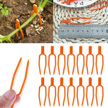 (Gold, 100pcs) 50pcs Plastic Plant Climbing Support Clips Plant Vine Holder For Flower Strawberry Seedling Tomato Garden Buildings Supplies