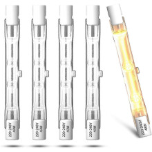 R7s Halogenlampe 78 mm 48 W dimmbar, R7s lineare Halogenlampe für Sicherheitsbeleuchtung, 750 lm warmweiß 2700 K, J78 Doppelsockel Flutlicht