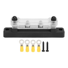 Bus blocco di distribuzione con 4 terminali 12 a 48V 150A antiruggine per auto camion camper barche marine attrezzature industriali nero