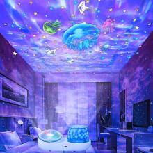 Star Sky Projector - Double Child Night Light Led Star Projector Lamp 360 Degree Rotation, Galaxy Projector Ceiling Baby Night Light for Bedroom Decor