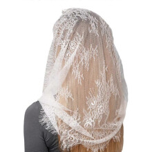 Comfortabele kanten sjaal, elegante retro hoofddoek, geschikt voor sociale bijeenkomsten en diverse gelegenheden.