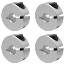 4 pcs 1/4inch Single Split Clamp-On Shaft Collars
