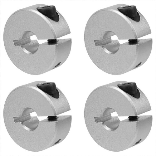 4 pcs 1/4inch Single Split Clamp-On Shaft Collars