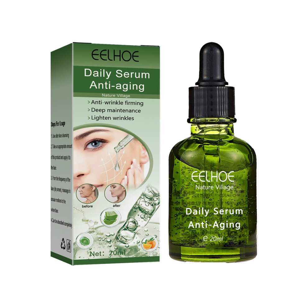 Green (20Ml, ) Wrinkle Remover Essence Shrink Pores And Improve Skin Anti-Aging Skincare For Tightening Sagging Skin