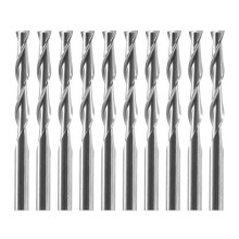 10x 1 / 8 palca 3,175 mm karbid CNC dvojité dve flauty špirálové bity koncový mlyn smerovač 22 mm