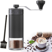 Draagbare handmatige koffiemolen met 40 instelbare instellingen, handkoffiemolen met 30 g voor reizen Camping Office Home