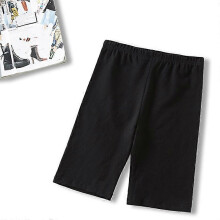 (S, black) Shorts Women Thin Fitness Casual High Waist Fashion Biker Shorts Summer Slim Knee-length Bottoms Black Cycling Shorts Streetwear