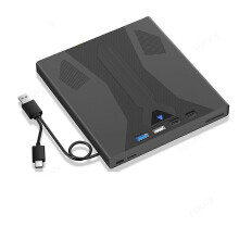 External Blu Ray Drive Burner, Support 100G Disc USB 3.0 and Type-C DVD/CD/BD Player,3D Optical Bluray Drive for Laptop