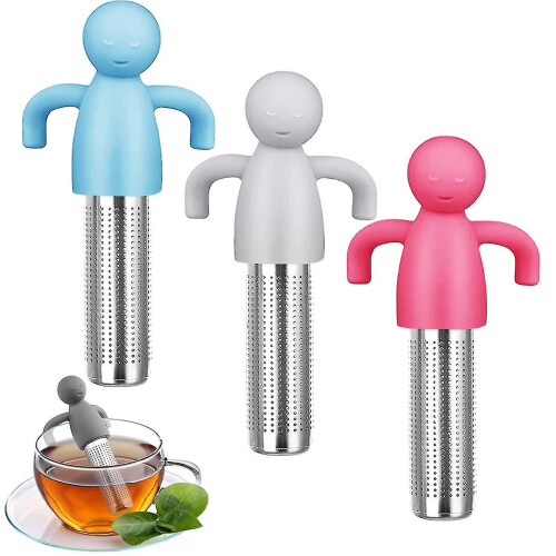 Teefilter Tee-Ei Edelstahl Teesieb, Edelstahl Tee Diffusor mit Silikon Hand