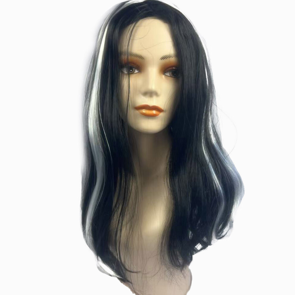 Unisex White (One Size, ) Halloween Witch Wigs For Women Natural Looking Long Straight Synthetic Costume Wig For Cosplay Party