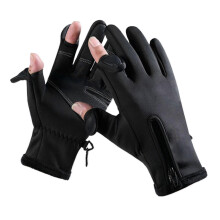 Cycling Warm Snow Gloves Thick Soft Faux Plush Edge Anti-slip For Cold Weather Outdoor Skiing And Cycling