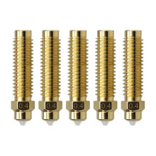 5pcs Brass-Hardened Steel Nozzle for Centauri Carbon, 0.4MM Bimetal Brass Nozzle Wear Hotend Nozzles