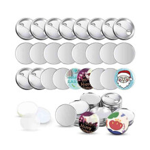 100 Sets Blank Button Making Supplies for Button Maker Machine Round Badge Pin Button Parts, 58mm/2