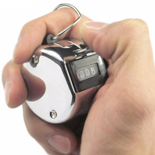 Compteur manuel ?? 4 chiffres, ?? cliquet, m??canique (argent??) (1 pi??ce) -e 2