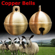 Campanas de cobre puro súper ruidosas para vacas, caballos, ovejas, perros y otros animales de granja.