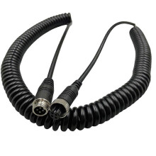 Aviation Plug Spring Wire for Truck Camera Reverse Image 4Pin Male Female Double Shielding Aviation Extension Cable 10M