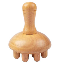 Wooden Mushroom Massager Manual Massage Tool, Wood Mushroom Massage Tools Muscle Tension Local Fat Gua Sha for Full Body