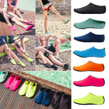(42-43, Dark Blue) Unisex Water Non-slip Sneaker Shoes Swimming Diving Socks Summer Aqua Beach Sandal Flat Shoe Seaside Socks Slipper For Men Women