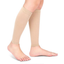 1 paar compressiekousen met tweelaags elastiek voor spataderen in de kuit.
