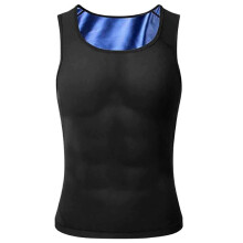 (4XL-5XL, Black) Men Gym Underwear Skin-friendly. Multi-function Instant Flat Abdomen Effect Silver Breathable Slimming Body Shapers Vest