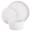 Gibson Soho Lounge Sofia Coupe Dinnerware Set, Service for 4 (12pcs), White w/Speckle 2
