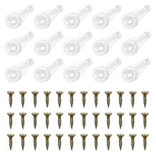 50 Pairs Glass Retainer Clips Kit Cabinet Glass Clips 4Mm Plastic Doors Clips with Screws for Fixin