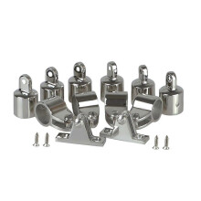 (22mm) Bimini Top Fittings Hardware Hinge Slide Cap Pipe Eye End Cap 22/25mm 12Pcs