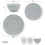 Pfaltzgraff Felicity 12 Piece Dinnerware Set, Service for 4,Gray 2