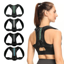 (XL, gray purple) Back Posture Corrector Anti-camel Correction Belt Sitting Posture Correction Belt Back Orthopedic Adjustable Correction Belt New