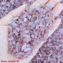 (20g, Rose Quartz M) Natural Stone Reiki Healing Gravel Crystal Chip Quartz Agate Energy Mineral Gemstone Specimen Aquarium Home Decoration DIY Craft
