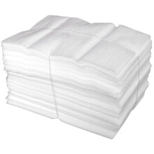 100 Bolsas de espuma para envolver vasos, platos y tazas.