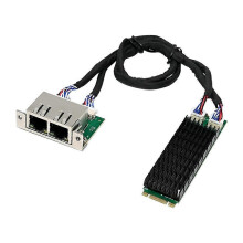 M.2 B + M aan RJ45 Netwerkkaart I210-T2 Dubbele Poort RJ45 Gigabit Ethernet LAN Adapterserver Industriële Controle Netwerkkaart