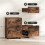 Homcom HOMCOM Roll File Cabinet with Drawer, Organiser Letter Size, Rustic Brown 2