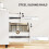 Homcom HOMCOM Roll File Cabinet with Drawer, Organiser Letter Size, White 8