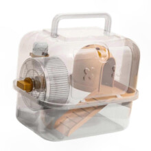 Travel-Friendly Small Animal Carrier, Ventilated Portable Cage for Hamsters and Other Tiny Pets
