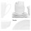 QOUTIQUE Bone China Dinnerware, 20PC Set, Service for 4, White Embossed, stripe, Microwave Safe, Translucent, Elegant giftware, Dish set, Essential 4