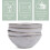 Modern Chic Ribbed Ceramic Stoneware Dinnerware Bowls Set of 4 - Slate Grey 3