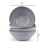 Modern Chic Ribbed Ceramic Stoneware Dinnerware Bowls Set of 4 - Slate Grey 5