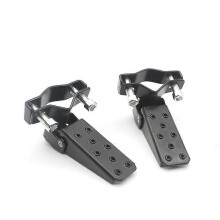 Motorfiets passagiersvoetsteunen Dually Highway Pegs voetsteunpedalen 2 stuks zwart