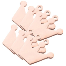 Chic Crown DIY Base Dog Tags Metal for Decoration 24Pcs Pet Collar Pendant