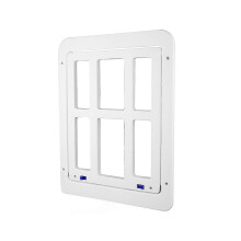 Fliegengittertür 13,4 x 17,3 Zoll mit magnetischer Klappe, abschließbar, für Hunde, für Türen, Fenster und Veranda