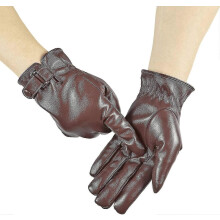 Herren Lederhandschuh. Winter Handschuh mit Touchscreen. PU Material. Fleecegefüttert.