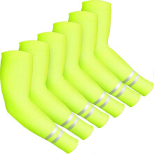 2025 Latest Model 6 Double Pack UV Protection Sun Protection Sleeves Men and Women Golf Outdoor Sports Cool Compression Sleeves Fluorescent Yellow