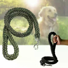 Large Dog Leash Nylon Braided Traction Rope Pet Walking Thick Hand Rope For Bulldog Rottweiler Hound Dogs Accessories