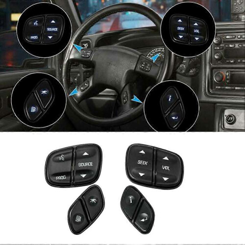 LED Light Steering Radio Source Switch 1999442 for H2 Avalanche Silverado Tahoe 1