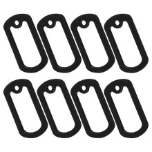 Dog Tag Silicone Silencer for Noise Protection 8Pcs Black Military Covers
