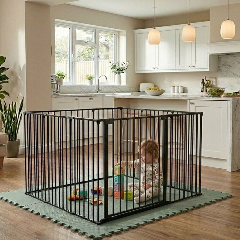 New Safetots (, 105 X 144Cm) Play Den, 70Cm High, With Soft Foam Play Mat Black