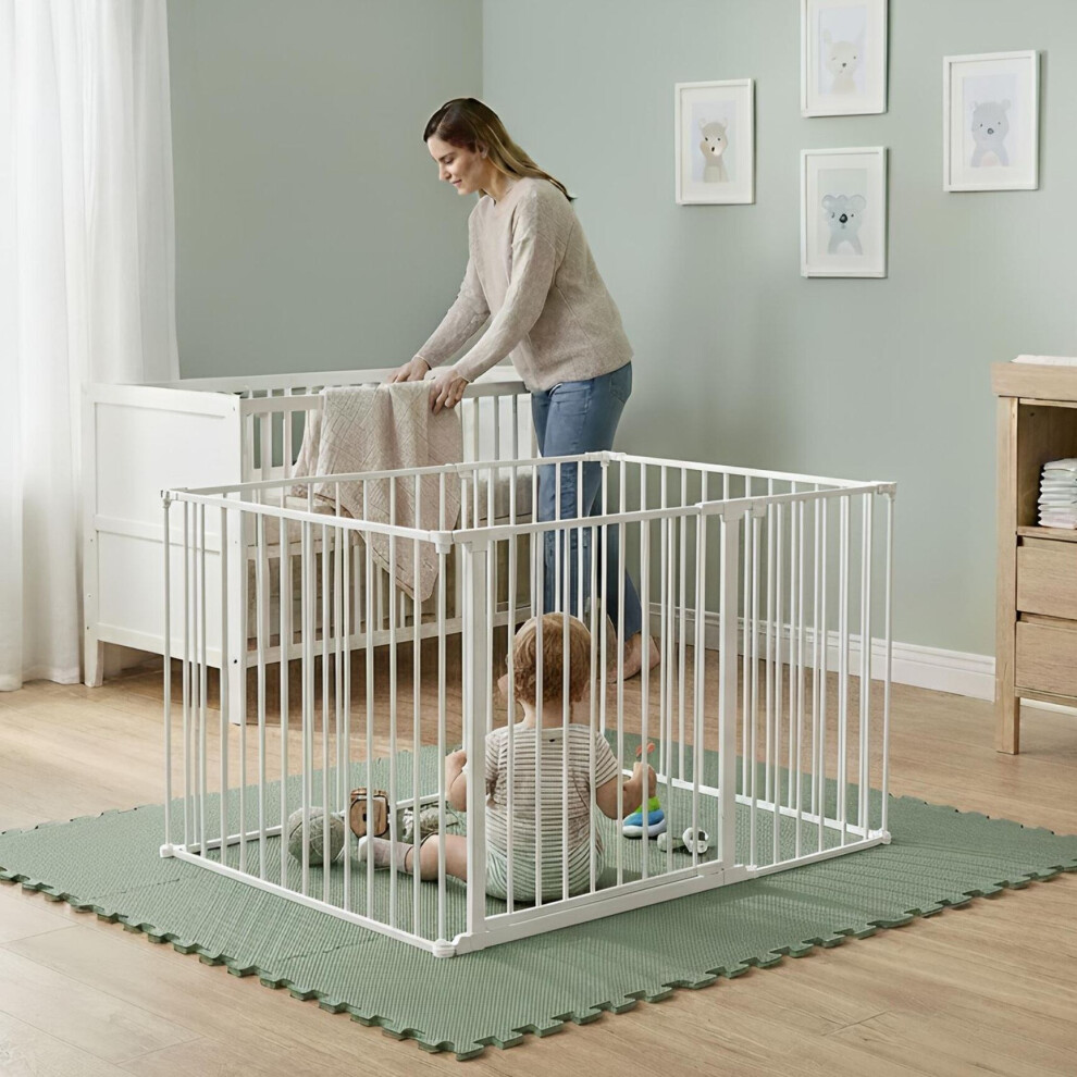 (, 72 X 105Cm) Play Den, 70Cm High, With Soft Foam Play Mat White Safetots